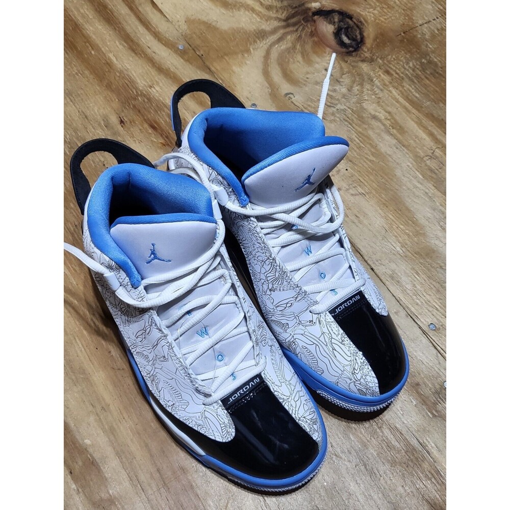 Nike Air Jordan Dub Zero Black White UNC Blue 311046-114 Men 9 - Picture 7 of 10